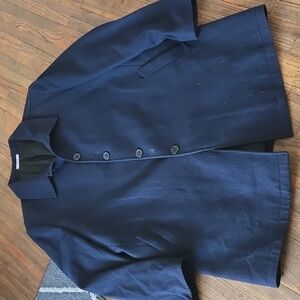 Nordstrom Mens NAVY Blue Wool Coat Blend Z Size 2XL